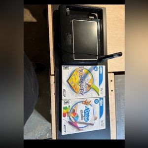 2 wii games and udraw pad
